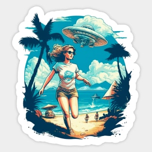 UFO Attack Sticker